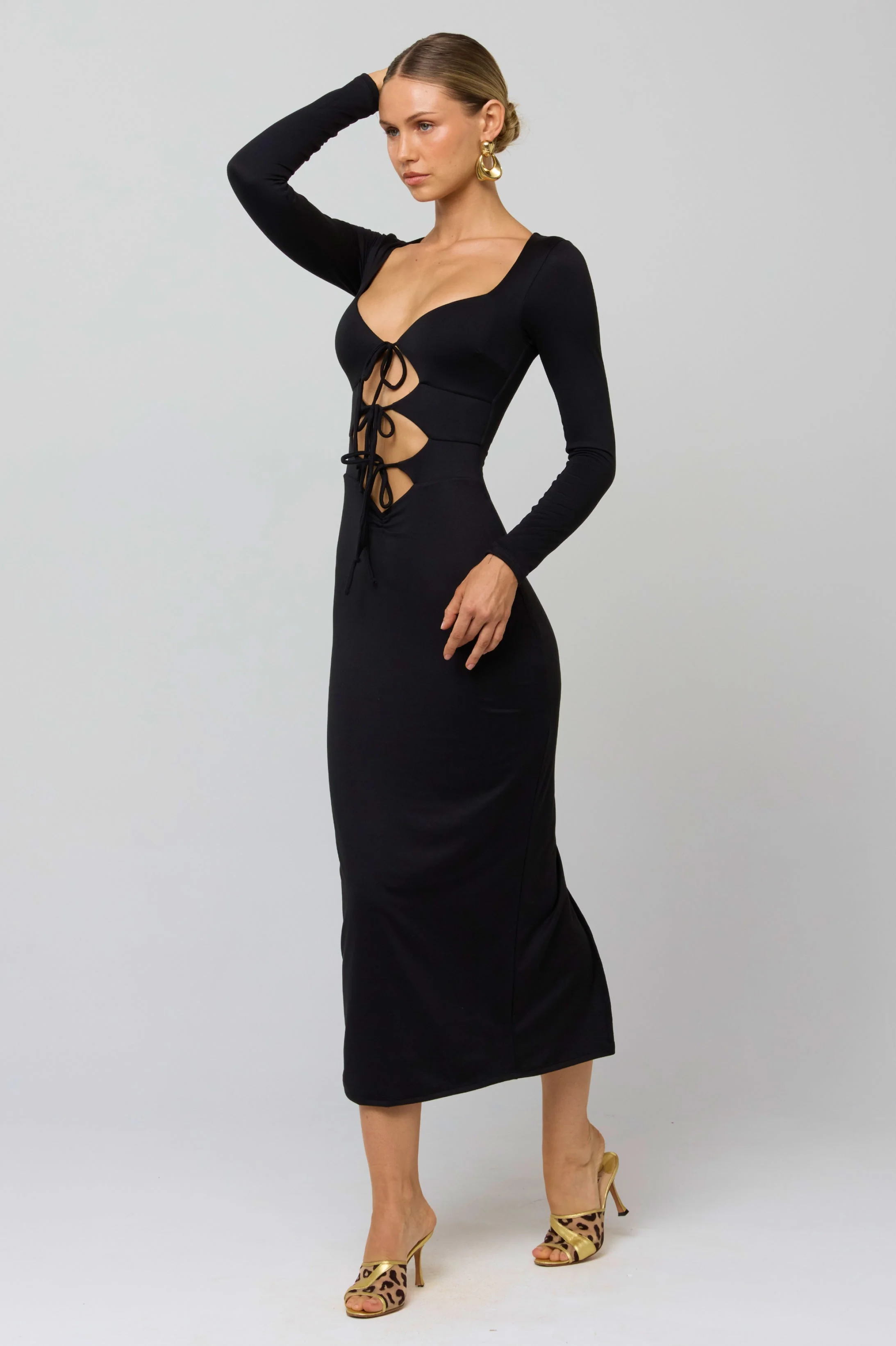 Simone Dress in Black - Image 3
